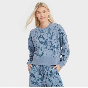 Joy Lab XL Blue Acid Wash Pullover Crew